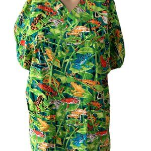 Animal Kingdom Frogs Of All Kinds Size S Scrub Top